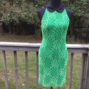 Motel Rocks Green Lace Dress